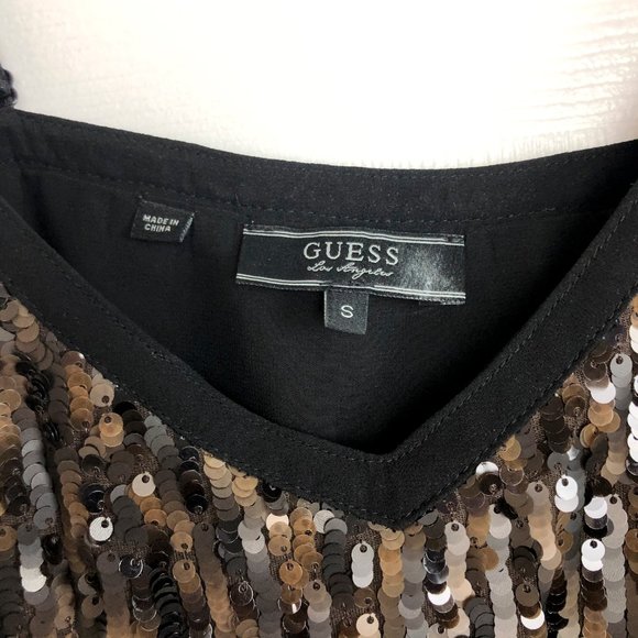 GUESS Sequin Party Club Cami Sparkle - Picture 3 of 5